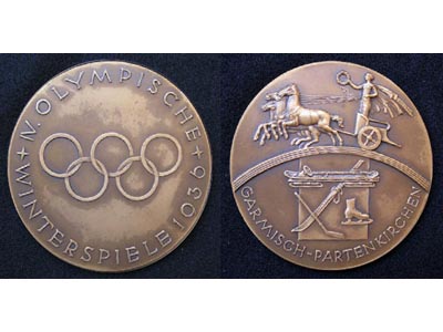 Medals 1936 Winter Olympics - Garmisch-Partenkirchen, Germany